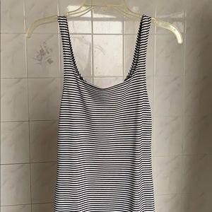 Zara Basics Striped Body Con Dress - Medium